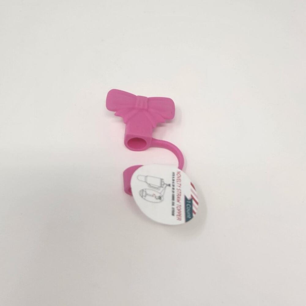 Pink Bow Straw Cover for Tumbler
